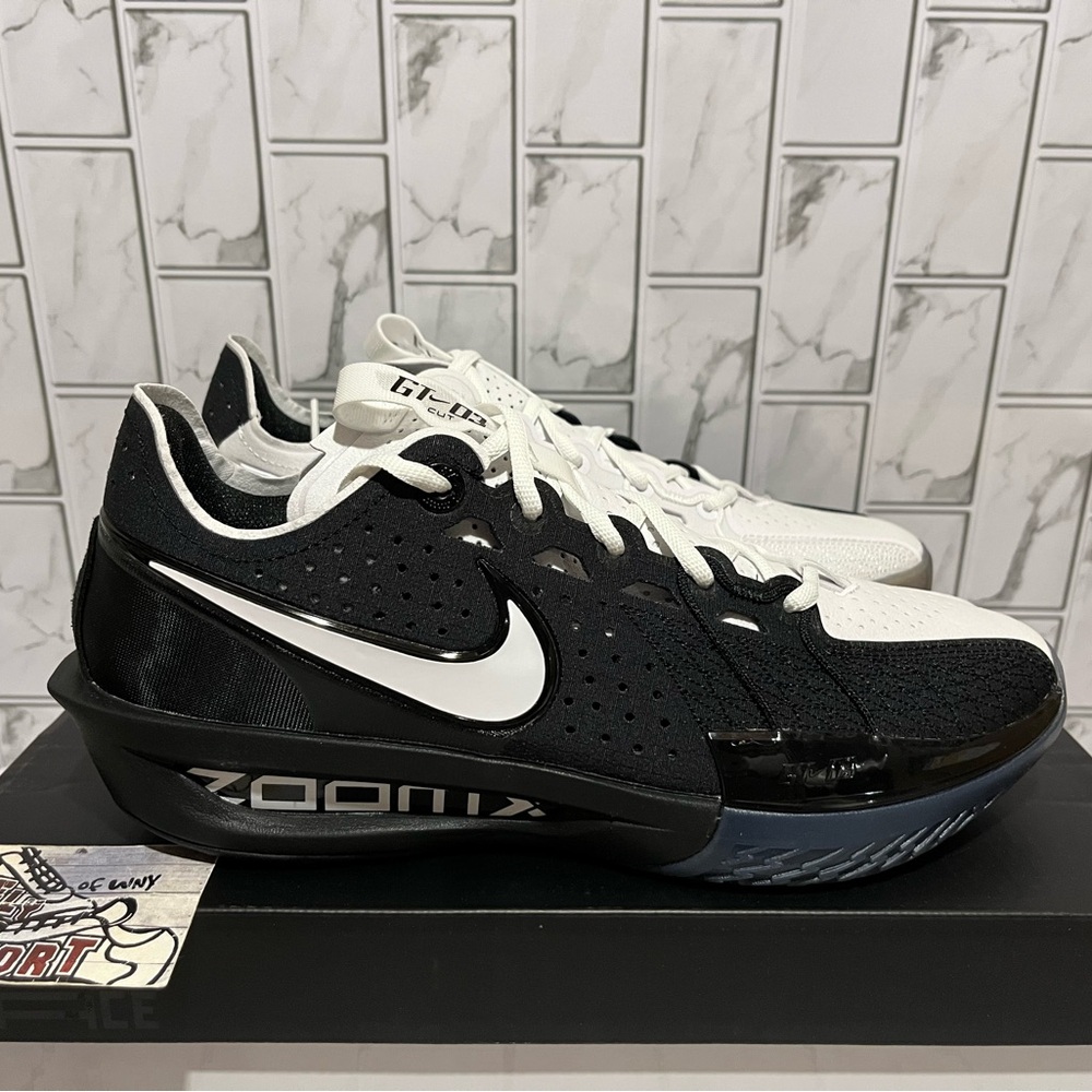 New Nike GT Cut 3 Basketball Shoes Black White NBA ZoomX IB4458-001 Mens Size